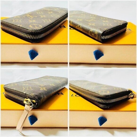 🌷Louis Vuitton Monogram Clemence Zippy Long Wallet Rose Ballerine Pink Interior - Picture 14 of 15